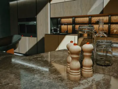 Dark Modern Kitchen 3D model