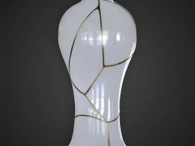 Japanese Vase with Gold Free 3D model