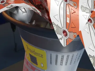 Low Poly Sci-Fi Vase Obivan Low-poly 3D model