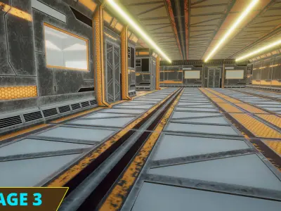 Sci-fi Underground Environment 3D model