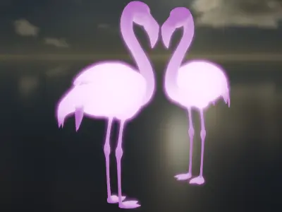 Flamingo Indirect Lighting 3D model