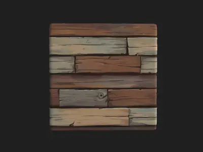 11 Textures Pack Hand Painted Floor Wood Planks Texture