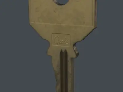 Low poly game ready keys model key Low-poly 3D model