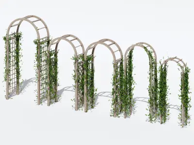 Garden arches three 3D model