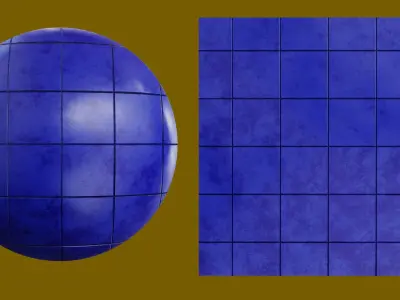 Procedural Marble Tile Material Texture