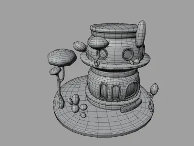 Cute Circular House Free 3D model