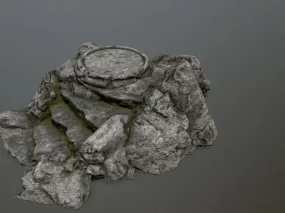 Ladder Ruin Low-poly 3D model order