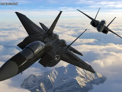  Multirole Strike Fighter Rigged for Cinema 4D 