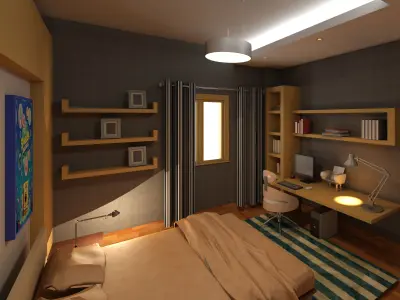 Revit Apartment  Low-poly 3D model