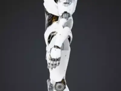 Futuristic Full Body Armored Humanoid Robot 3D Concept 3D print model