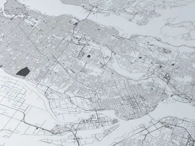 Vancouver Road Network and Streets 3D model