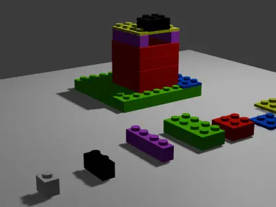 lego pieces for kids 3D model