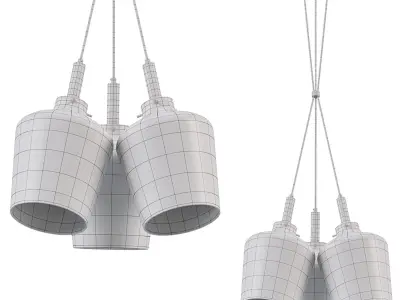 June Gathered Pendant By Quoizel 3D model