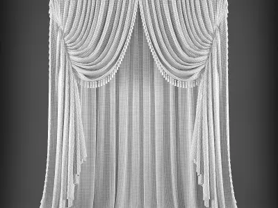 Curtain Low-poly 3D model 129