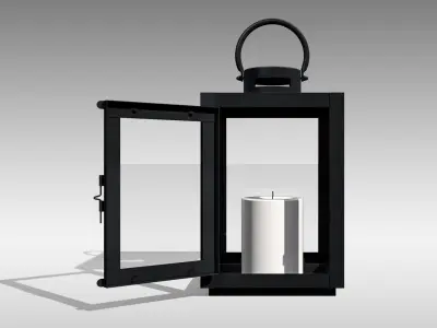 Metal Lantern 02 Low-poly 3D model