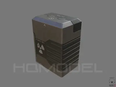 Fusion Cell PBR Sci-Fi Low-poly 3D model