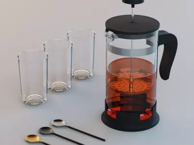 French press IKEA Upphetta 3D model