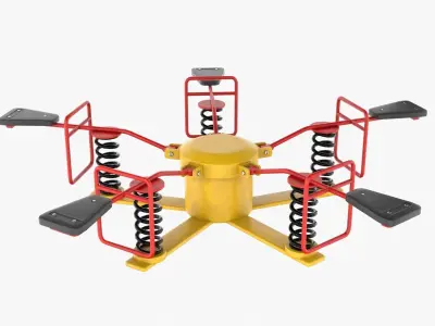 Spring Bouncer Low-poly 3D model