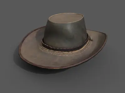 Human Hat ver 3  Low-poly 3D model