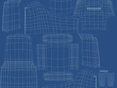 Nordic lounge armchair and lamp Low-poly 3D model