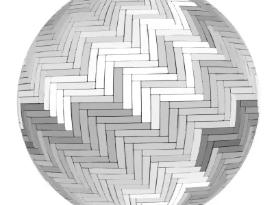 Photorealistic PBR Material - Old Herringbone Wood Texture