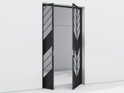 Aluminium door 25 3D model