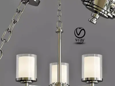 Hampton Bay Burbank 3 Light 3D model