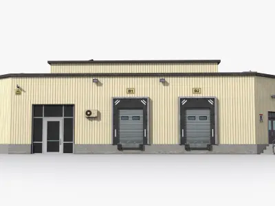 Factory x24 Low-poly 3D model