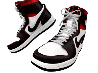 Air Jordan 1 High Sneakers Classic Shoes 3D model