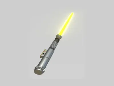 Star Wars Lightsaber 05 Yellow - SciFi Character Weapon Low-poly 3D model