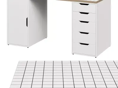 IKEA Desk LAGKAPTEN ALEX 3D model