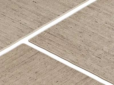 Carpet set 2221 - Jute Rug Taupe - 4K 3D model