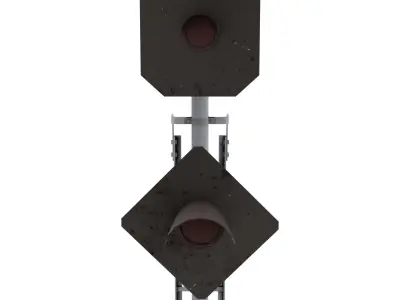 Train Traffic Light 15 3D model