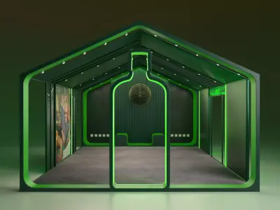 3D Lounge -  Architectural Shell Design Low-poly 3D model