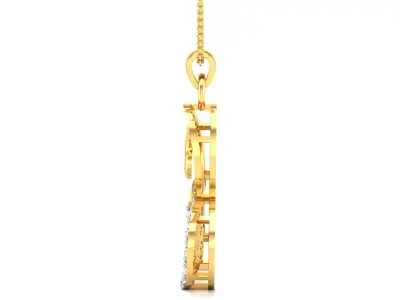 Women Pendant 3dm STL OBJ FBX Render Details 3D print model 20