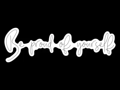 Be proud of your self Neon Sign 3D model