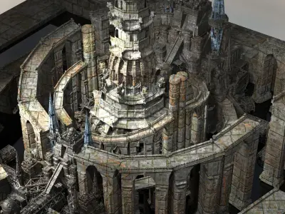 Byzantine Empire city Castle 3D model