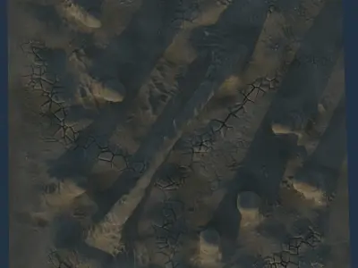 Landscape rock formation 3D model