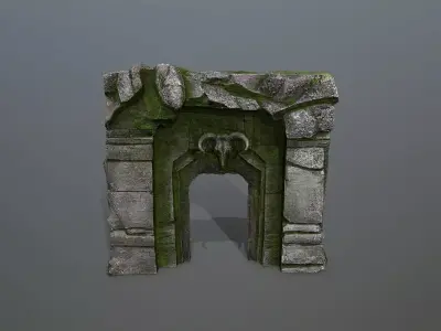 old gate Low-poly 3D model purchase