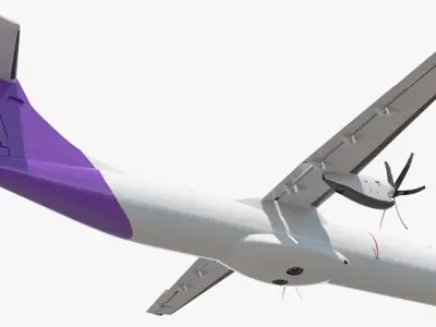  Regional Cargo Aircraft with Twin Turboprops Rigged 