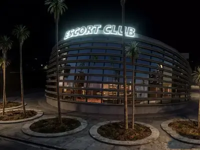 Modern Curved Escort Club Building Low-poly 3D model