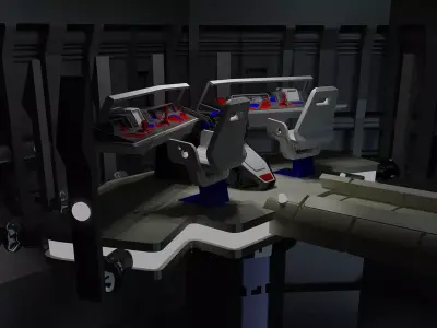 spaceship space station futuristic sci-fi fantasy 3D model