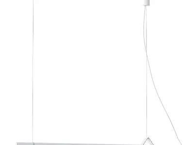 Sasaki Minimalist Linear Suspension Pendant Light Low-poly 3D model