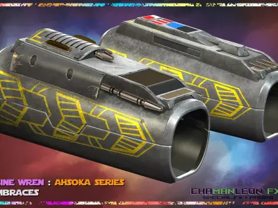 Sabine Wren Live Action Ahsoka Series Vambrace Armor Cosplay 3D print model