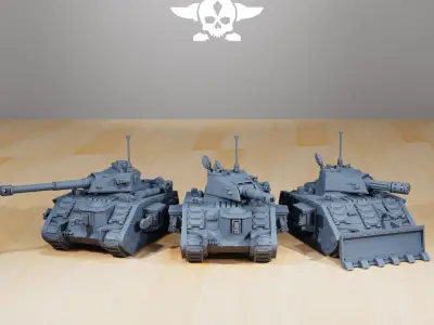 GrimGuard Battle Tank 3D print model