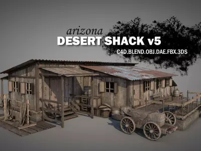 Arizona Desert Shack v5 3D model