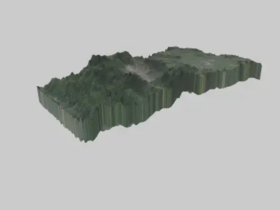 Medellin City  Low-poly 3D model