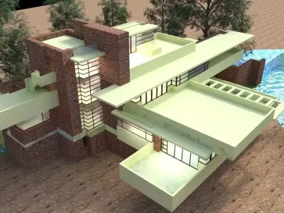 Falling Water house 3D model
