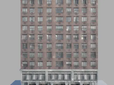 Building tall Low-poly 3D model