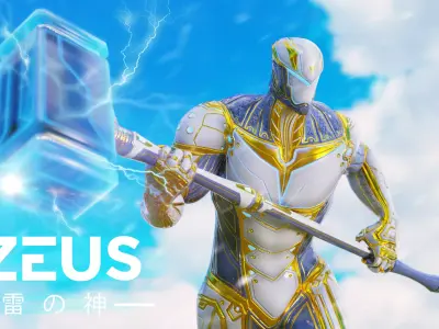 LOW POLY ROBOT - ZEUS GOD OF SKY - THE TRINITY  Low-poly 3D model